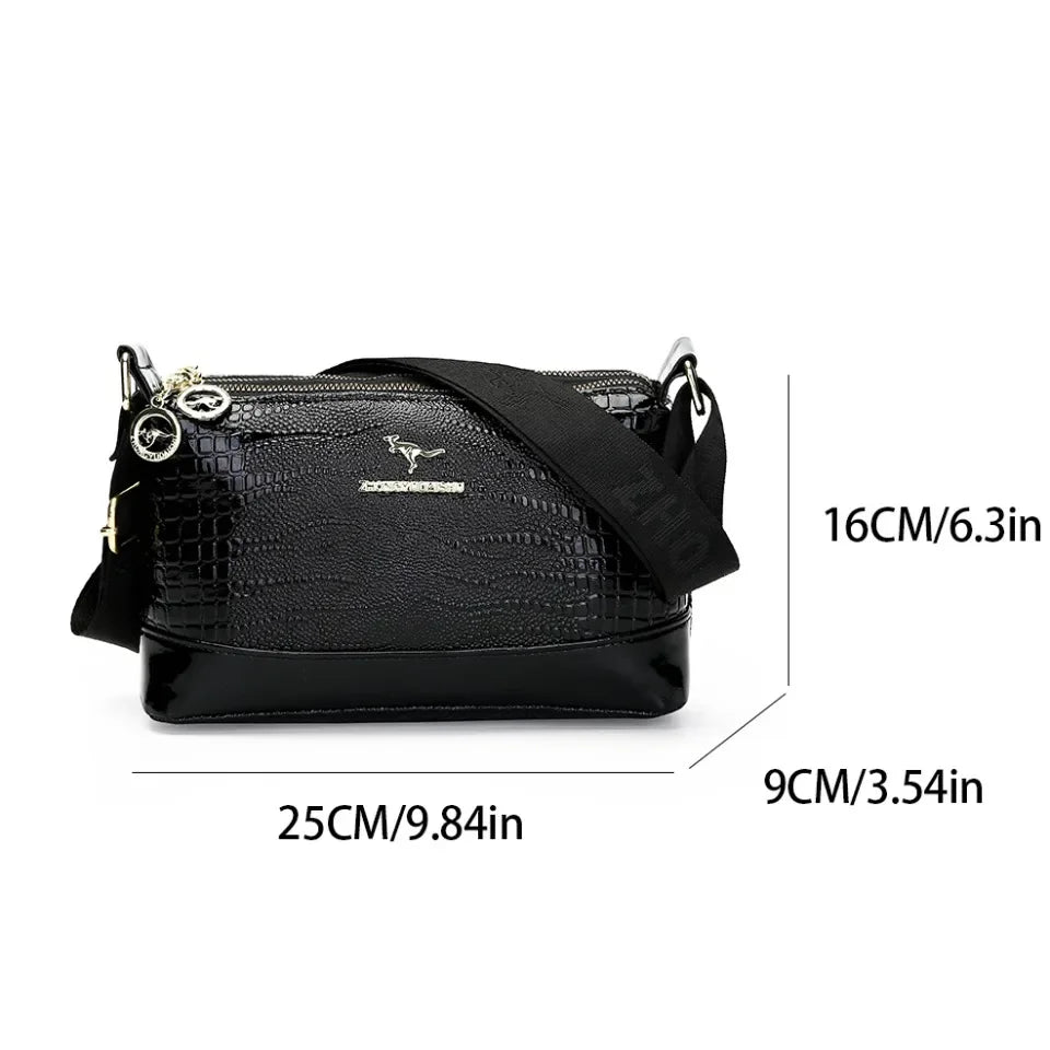 Patent Leather Serpentine Crossbody Bag