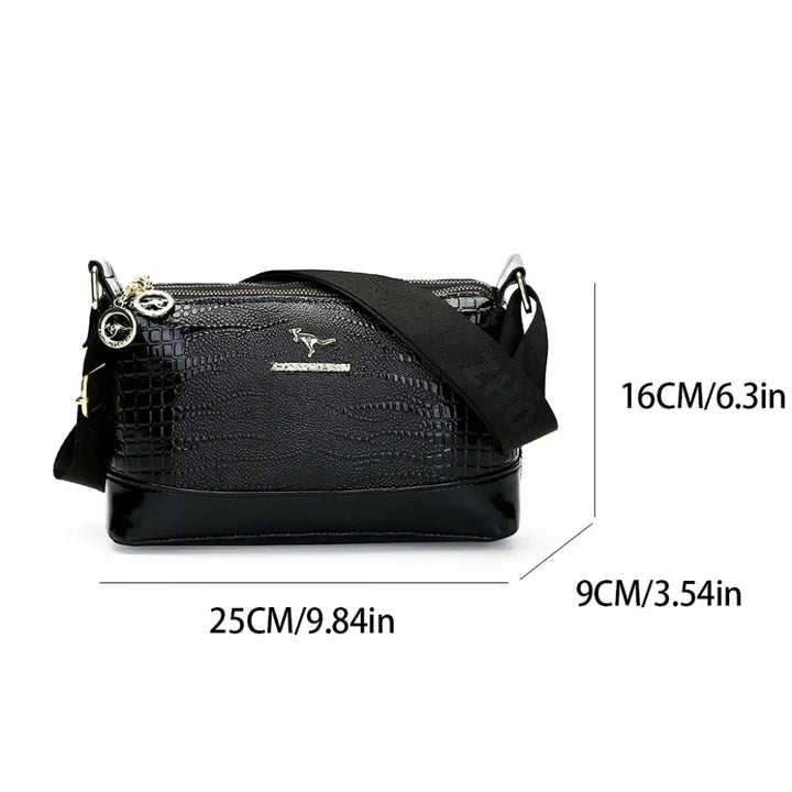 Patent Leather Serpentine Crossbody Bag