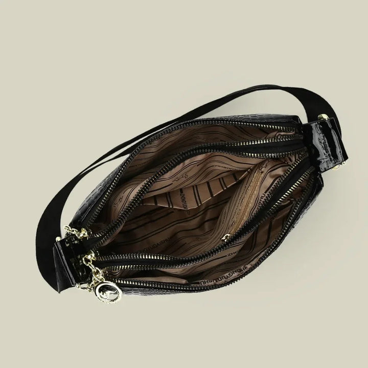 Patent Leather Serpentine Crossbody Bag