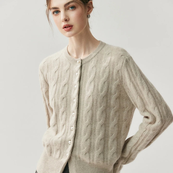  Pearl Button Cashmere Cardigan