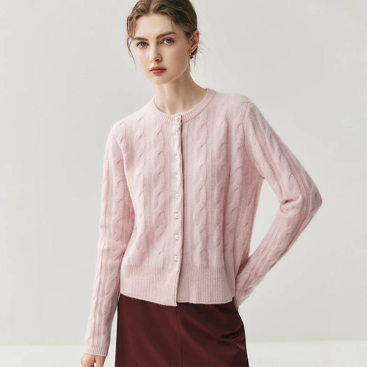  Pearl Button Cashmere Cardigan