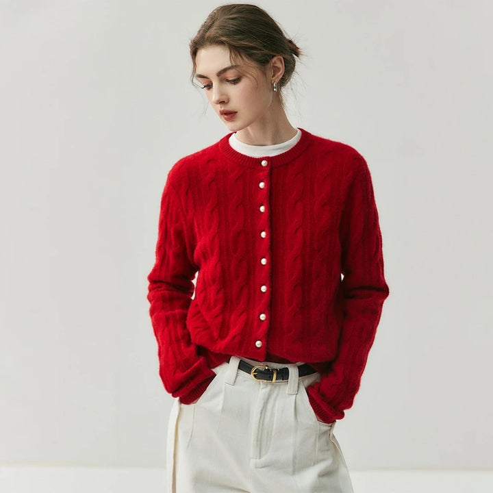  Pearl Button Cashmere Cardigan