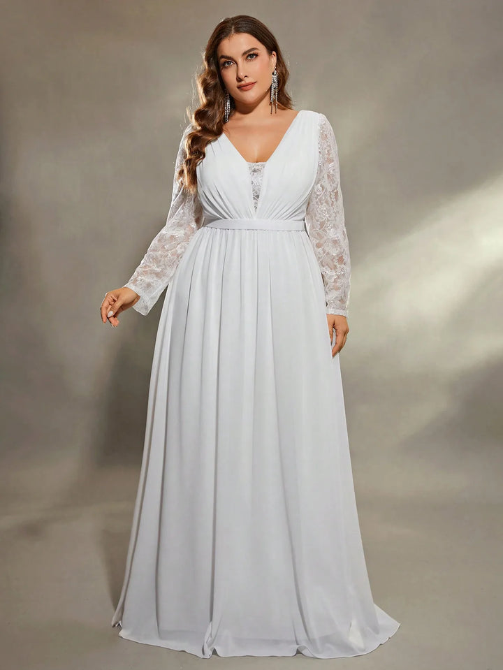 Plus_Size_Lace_Long_Sleeve_Chiffon_Wedding_Dress