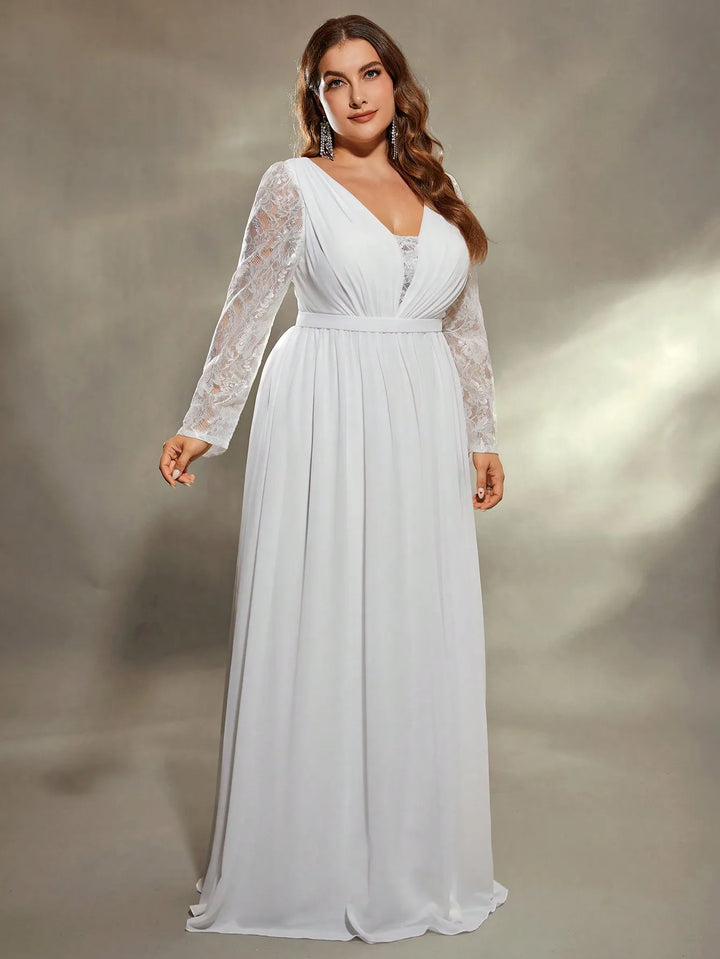 Plus_Size_Lace_Long_Sleeve_Chiffon_Wedding_Dress