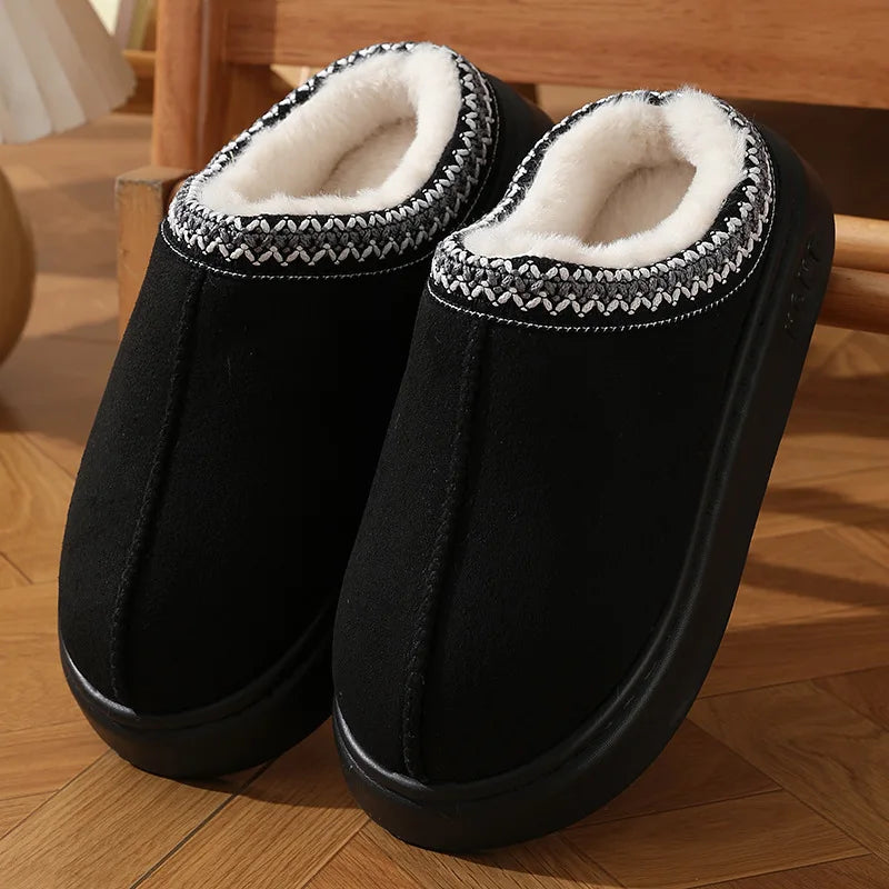 Plush Platform Home Slippers for Women