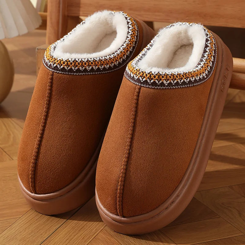 Plush Platform Home Slippers for Women
