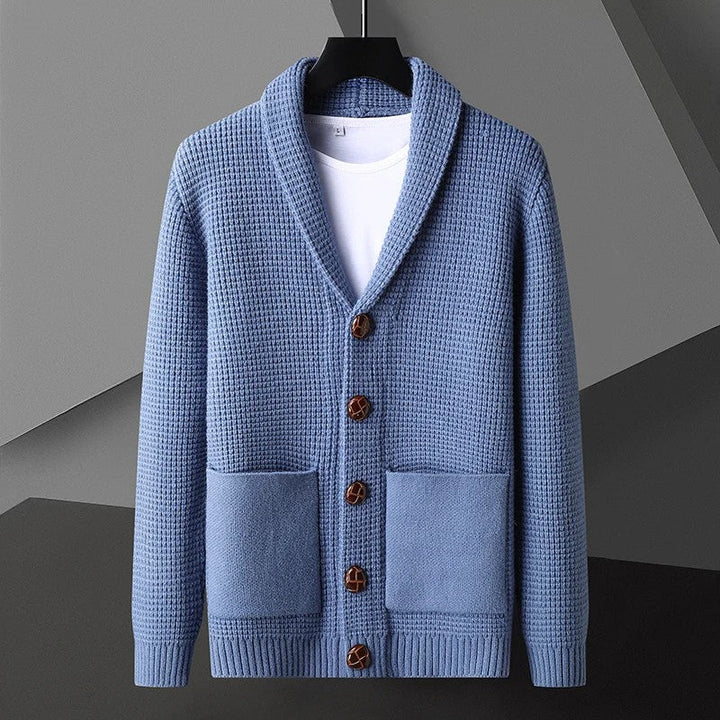 Premium Cotton Knit Shawl Collar Cardigan