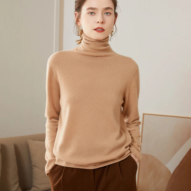 Pure Cashmere Turtleneck Sweater