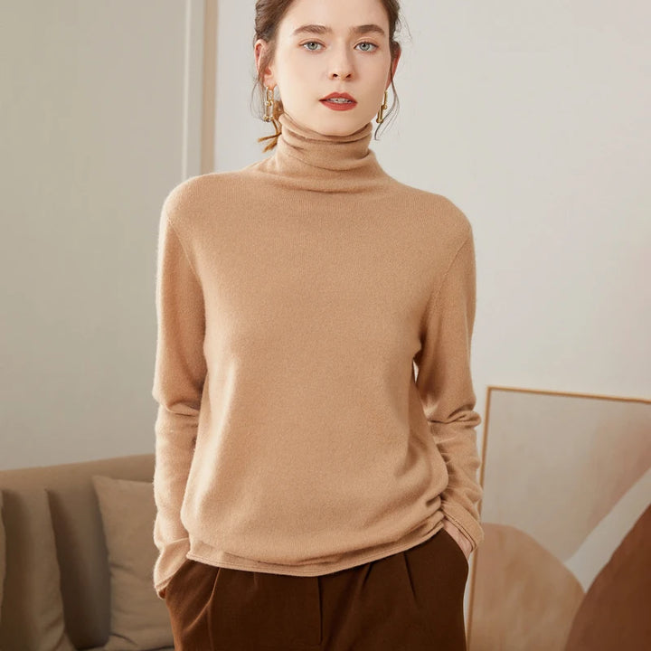 Pure Cashmere Turtleneck Sweater