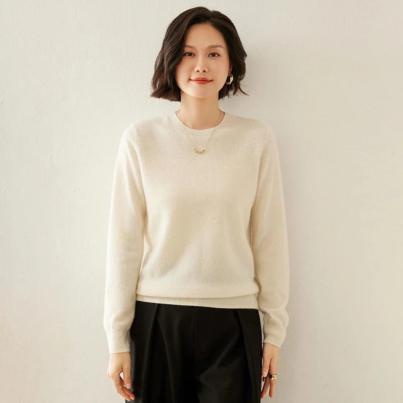  Pure Cashmere Crew Neck Sweater