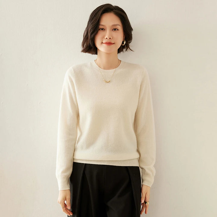  Pure Cashmere Crew Neck Sweater