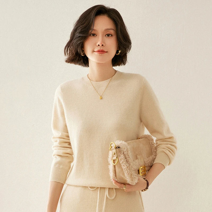  Pure Cashmere Crew Neck Sweater