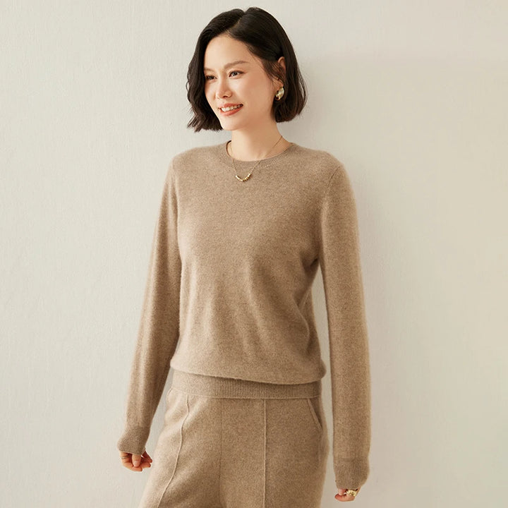  Pure Cashmere Crew Neck Sweater
