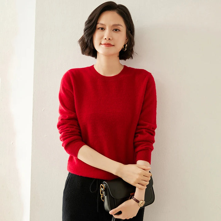  Pure Cashmere Crew Neck Sweater