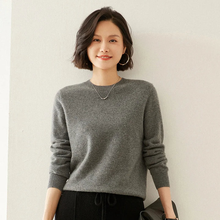  Pure Cashmere Crew Neck Sweater