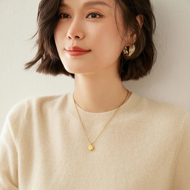  Pure Cashmere Crew Neck Sweater