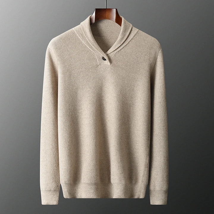 Pure Cashmere Knit Business Casual Sweater