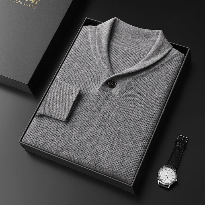 Pure Cashmere Knit Business Casual Sweater