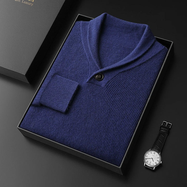 Pure Cashmere Knit Business Casual Sweater