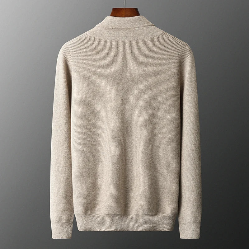 Pure Cashmere Knit Business Casual Sweater