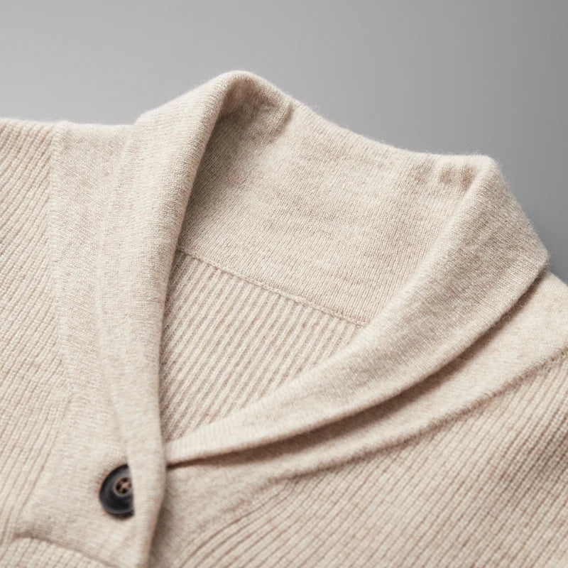 Pure Cashmere Knit Business Casual Sweater