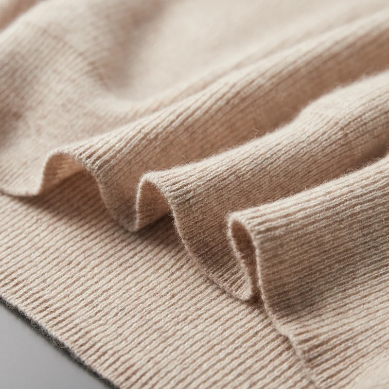 Pure Cashmere Knit Business Casual Sweater