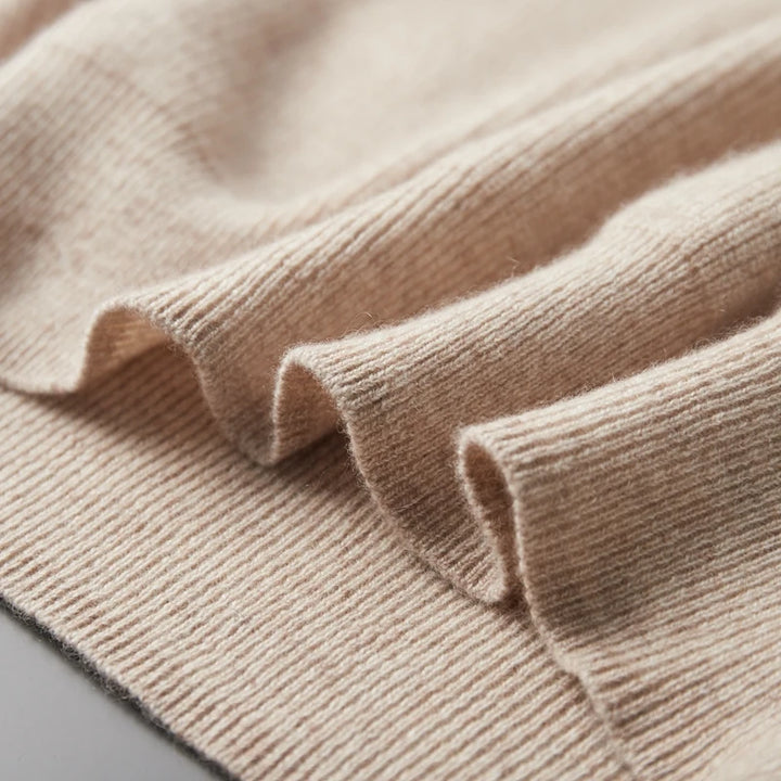 Pure Cashmere Knit Business Casual Sweater