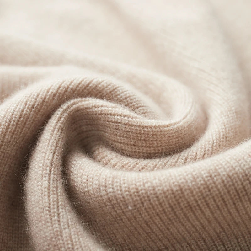 Pure Cashmere Knit Business Casual Sweater