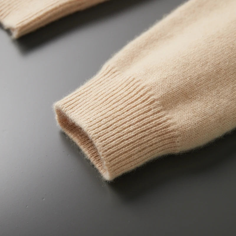 Pure Cashmere Knit Hooded Pullover