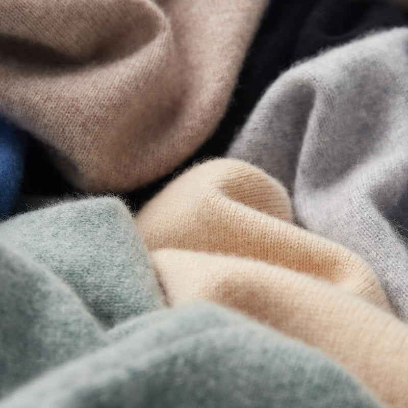 Pure Cashmere Knit Hooded Pullover