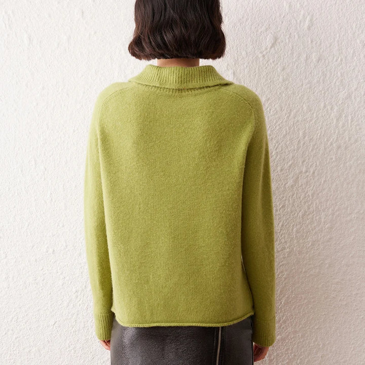 Pure Cashmere Polo Sweater