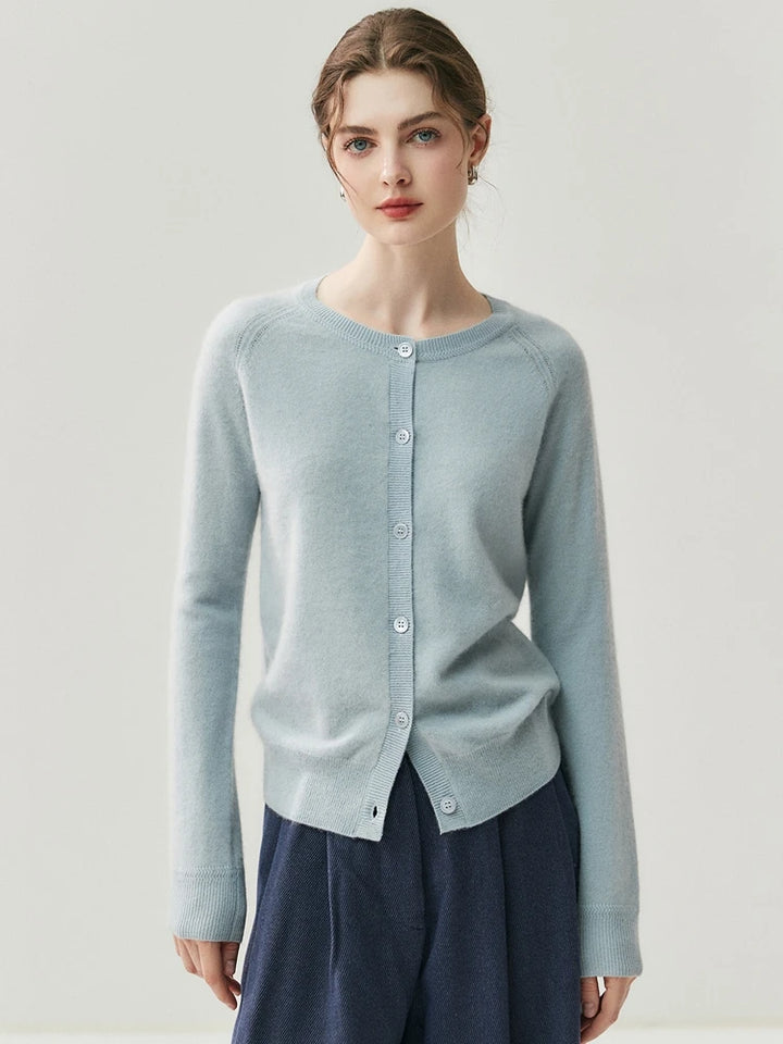 Pure Cashmere Round Neck Cardigan