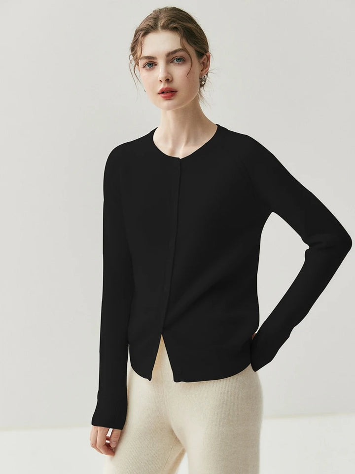 Pure Cashmere Round Neck Cardigan