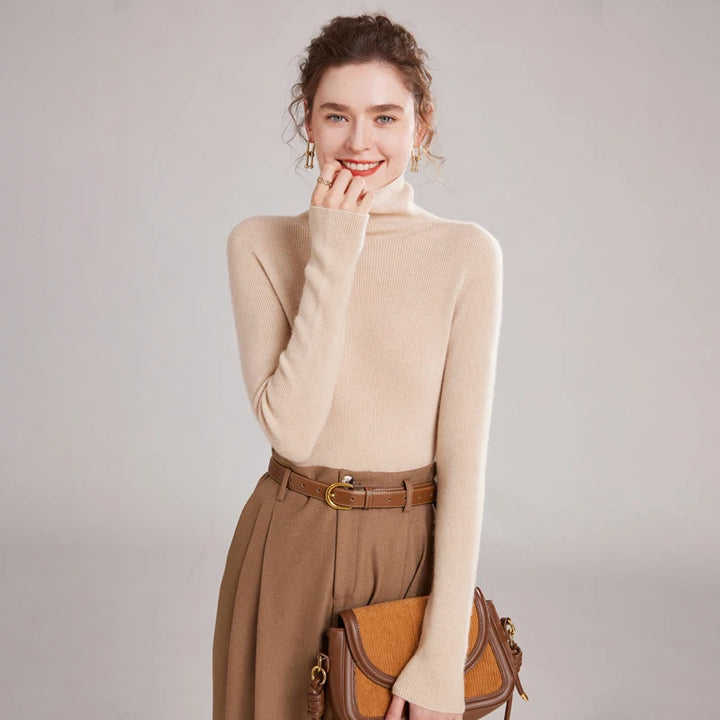 Pure Cashmere Slim Fit  Turtleneck Sweater