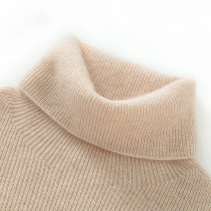 Pure Cashmere Slim Fit  Turtleneck Sweater