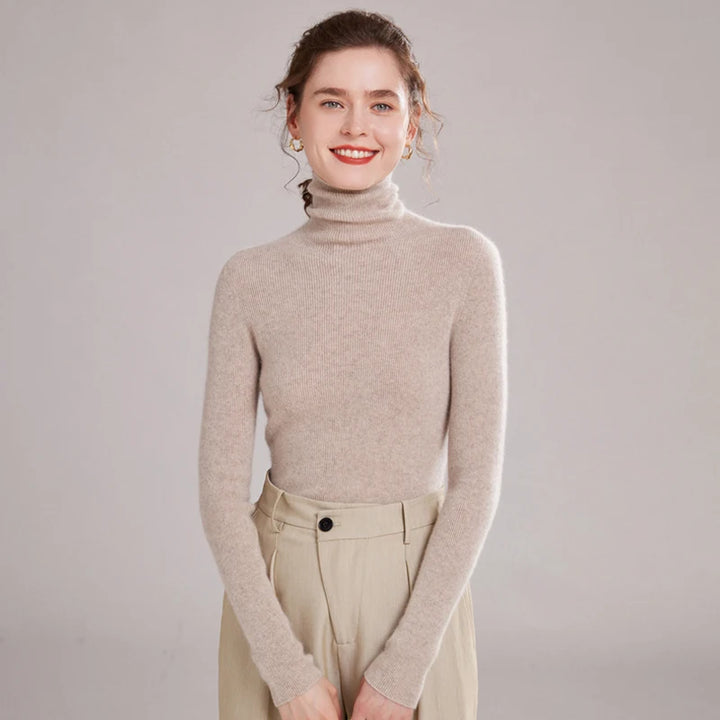Pure Cashmere Slim Fit  Turtleneck Sweater
