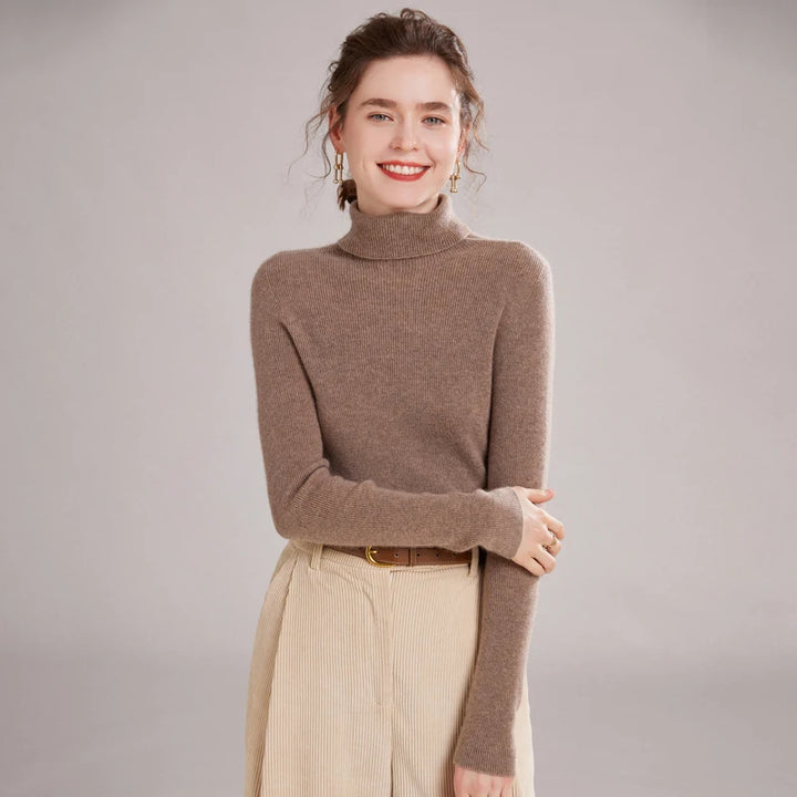 Pure Cashmere Slim Fit  Turtleneck Sweater
