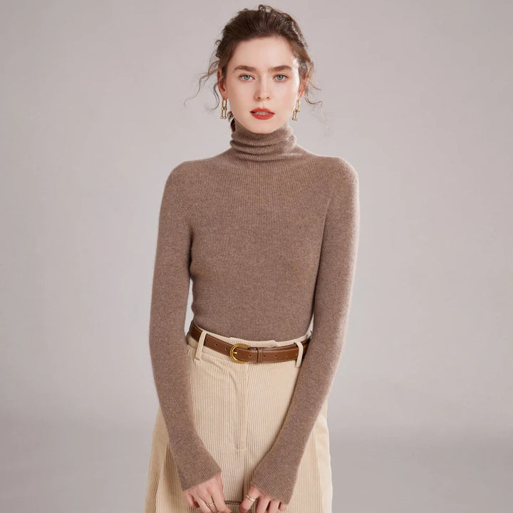 Pure Cashmere Slim Fit  Turtleneck Sweater