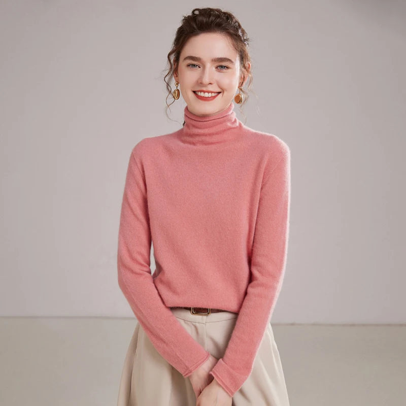 Pure Cashmere Turtleneck Sweater