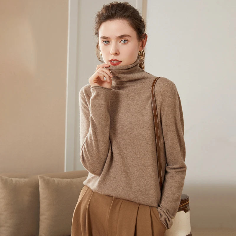 Pure Cashmere Turtleneck Sweater