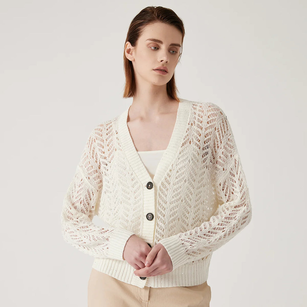 Pure Linen Knit Cardigan