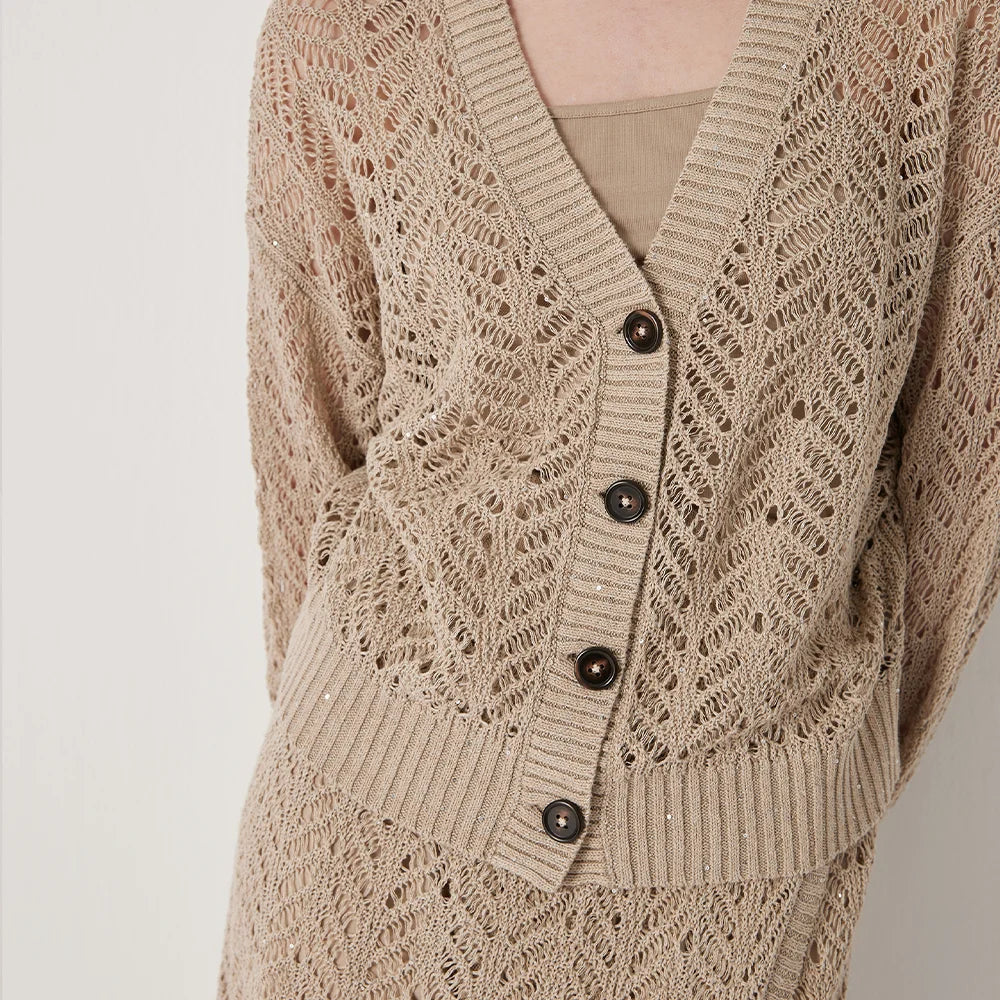 Pure Linen Knit Cardigan