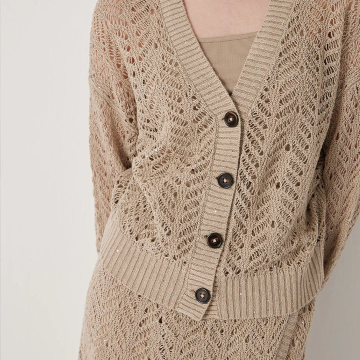 Pure Linen Knit Cardigan