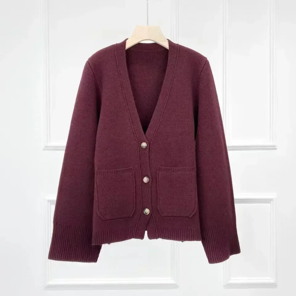 Pure Merino Wool Winter Cardigan