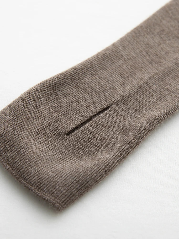 Pure Merino Wool Zip Hooded Knit Sweater