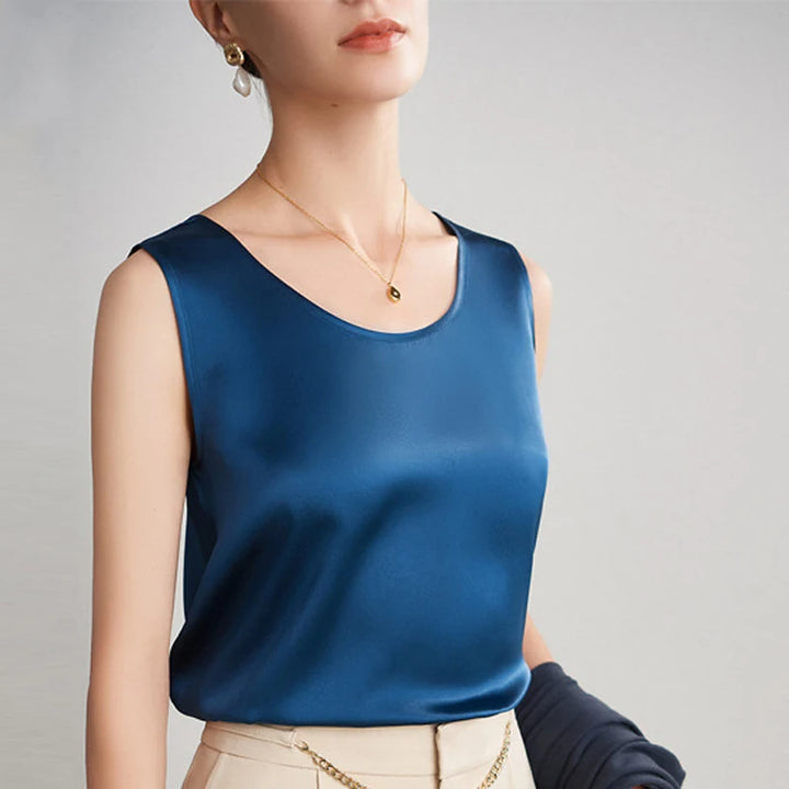 Pure Silk Sleeveless Tank Top