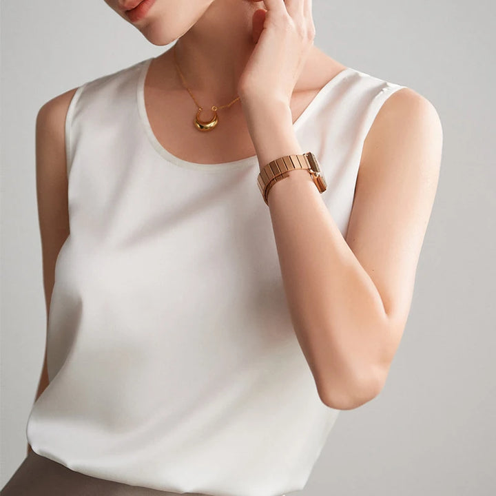 Pure Silk Sleeveless Tank Top