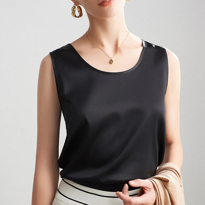Pure Silk Sleeveless Tank Top