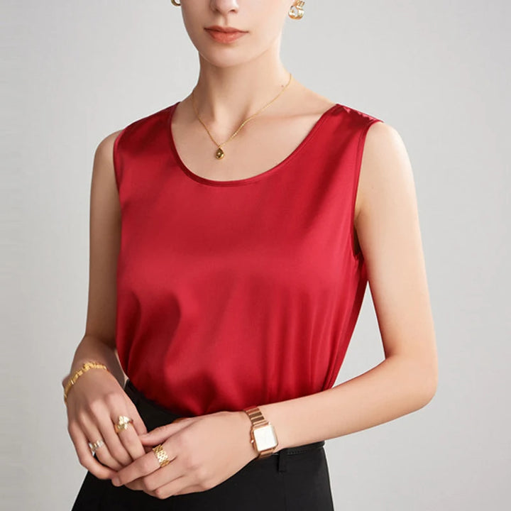 Pure Silk Sleeveless Tank Top