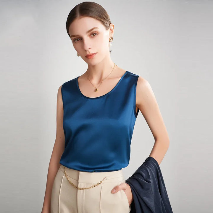 Pure Silk Sleeveless Tank Top